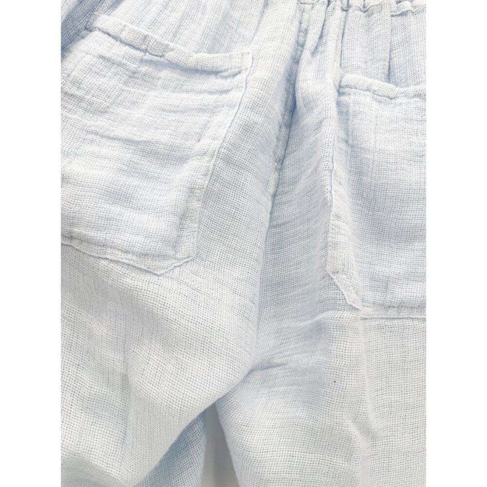 Sunday St. Tropez Commando Linen Pants Blue M - Picture 5 of 12